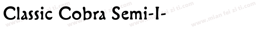 Classic Cobra Semi-I字体转换